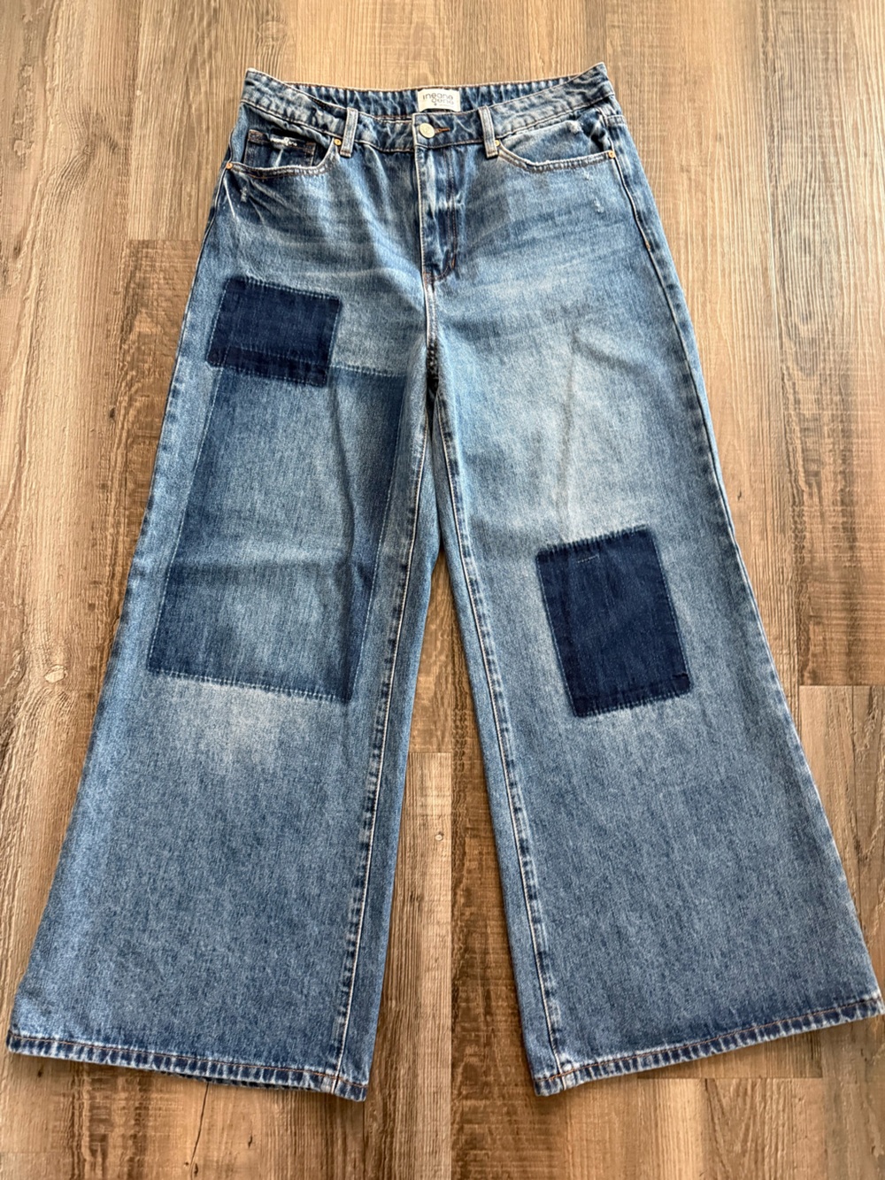 Light Blue Women’s Patchwork Jeans